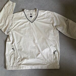 Nike Golf “CLIMA-FIT” Men's Pullover Windbreaker. V-neck, off-white, XXL